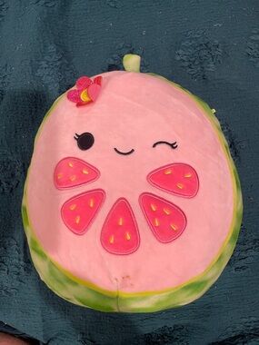 Pink Fruit Squishmellow Original Plush Pillow with Cute Face
